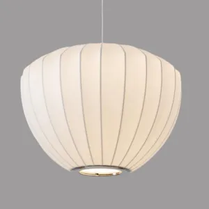 15.7inch Silk Pendant Light, Mordern Dining Room Pendant Lighting Polygonal Silk Shade Hanging Lights Fixtures for Living Room Dining Room Entryway Restaurant