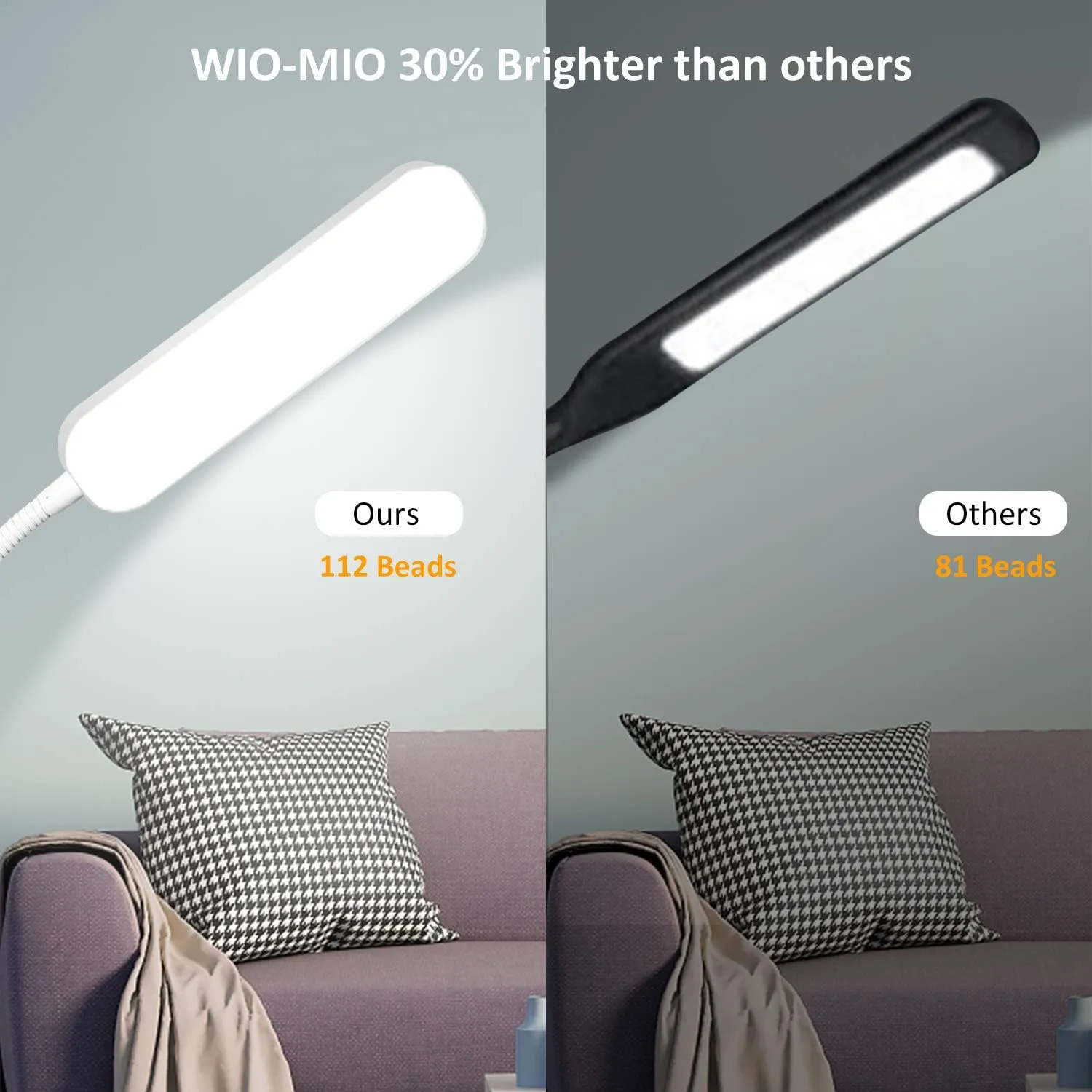 15w/1000lm Bright LED Floor Lamp with 4 Color Temperature and Stepless Dimmer, Remote and Touch Control Reading Lamp, Adjustable Gooseneck LED Floor Lamp for Living Room
