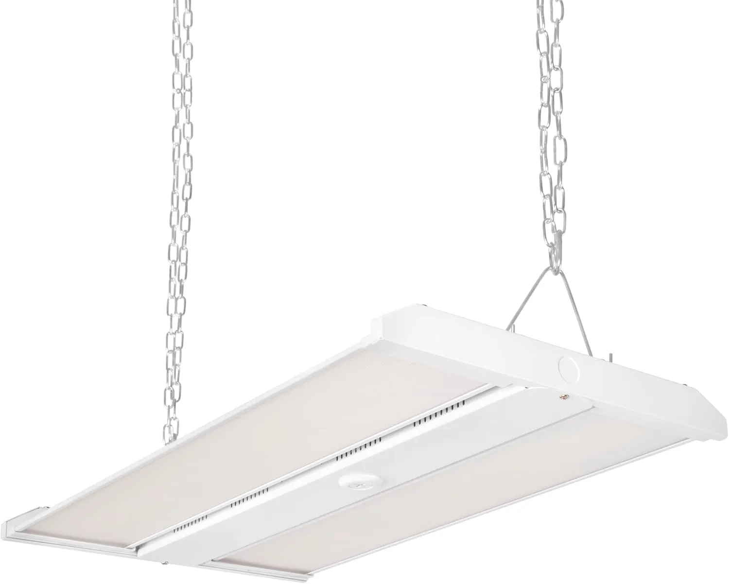 165W/130W/110W LED Linear High Bay Fixture, 2ft LED Shop Light, 4000K/5000K CCT, 400W MH Equal Warehouse Light for Indoor Commercial Warehouse and Shop Lighting, 100-277VAC, Tiltable Panels, White