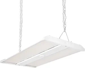 165W/130W/110W LED Linear High Bay Fixture, 2ft LED Shop Light, 4000K/5000K CCT, 400W MH Equal Warehouse Light for Indoor Commercial Warehouse and Shop Lighting, 100-277VAC, Tiltable Panels, White