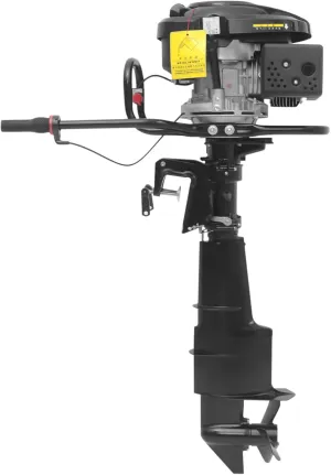 196CC Gas Power Outboard Motor with Anti-slip Handle & Aluminum Propeller, Air Cooling System 3600R/Min Rotational Speed Powerful Boat Engine, Fuel-saving (4 Stroke - 7.5HP - Style 1)