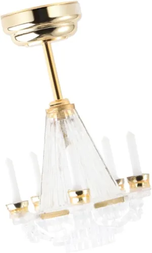 1pc Mini Light Model Dollhouse House Model Lamp Mini House Hanging Lamp Model Mini House Scene Decor Prop Miniature Light Miniature Ornament Mini Light Ornament Ferroalloy Golden