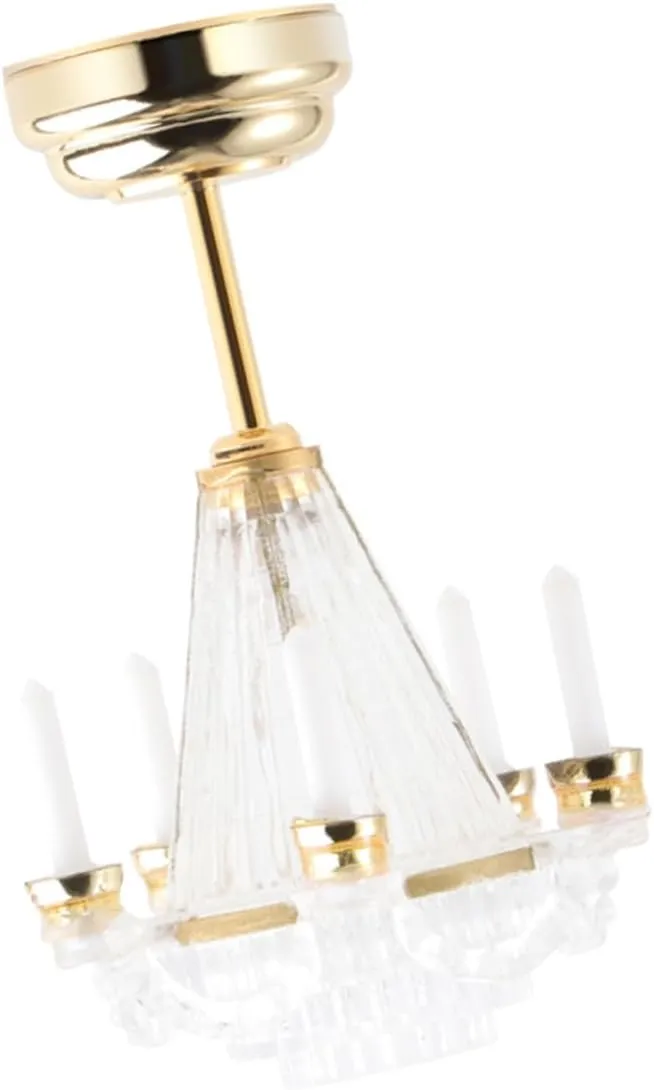 1pc Mini Light Model Dollhouse House Model Lamp Mini House Hanging Lamp Model Mini House Scene Decor Prop Miniature Light Miniature Ornament Mini Light Ornament Ferroalloy Golden
