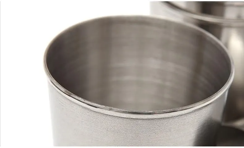 1SET Outdoor Hiking Travel Portable Stainless Steel Water Cup Four-Piece Set Including Storage Case(Large)
