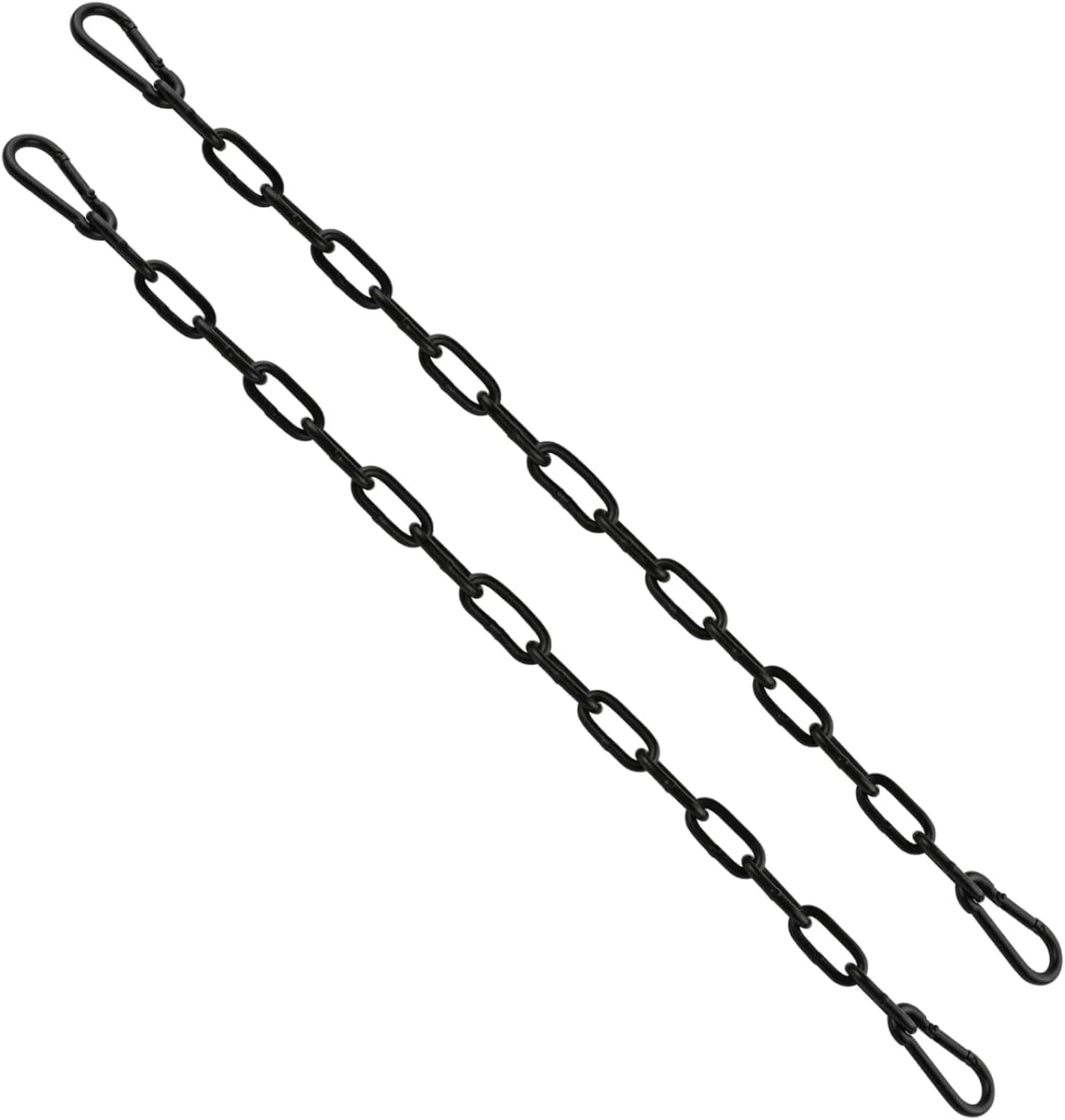 2 Pack 39.4" Hanging Chair Chain with 4 Carabiners, 3/16" Capacity Hanging Kits, 330lbs Heavy Duty Hanging Chair Hardware for Lights Plants Hammock Swing Hanging Chair Punching Bags Sandbag Yoga Gym