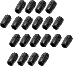 20pcs Walking Pad Antiskid Hiking Poles Caps Replacement Reinforced Rubber Tip for Trekking Poles and for Hiking Stick