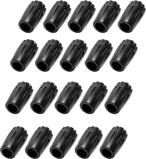 20pcs Walking Stick Bottom Pad Thicken Trekking Poles Cane Tip Protectors for Improved Stability On Walks