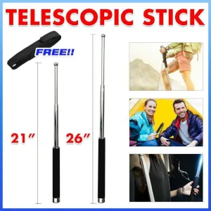 21" 26" Telescopic Stick Whip Portable Pocket  Baton Retractable Outdoor Tool