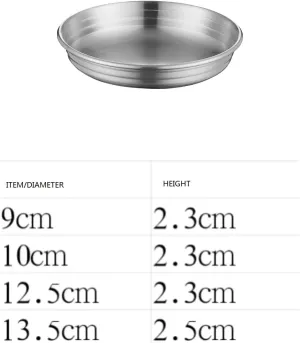 2PCS Korean Style 304 Stainless Steel Plate Outdoor Hiking Portable Tableware(Gold1,Medium)