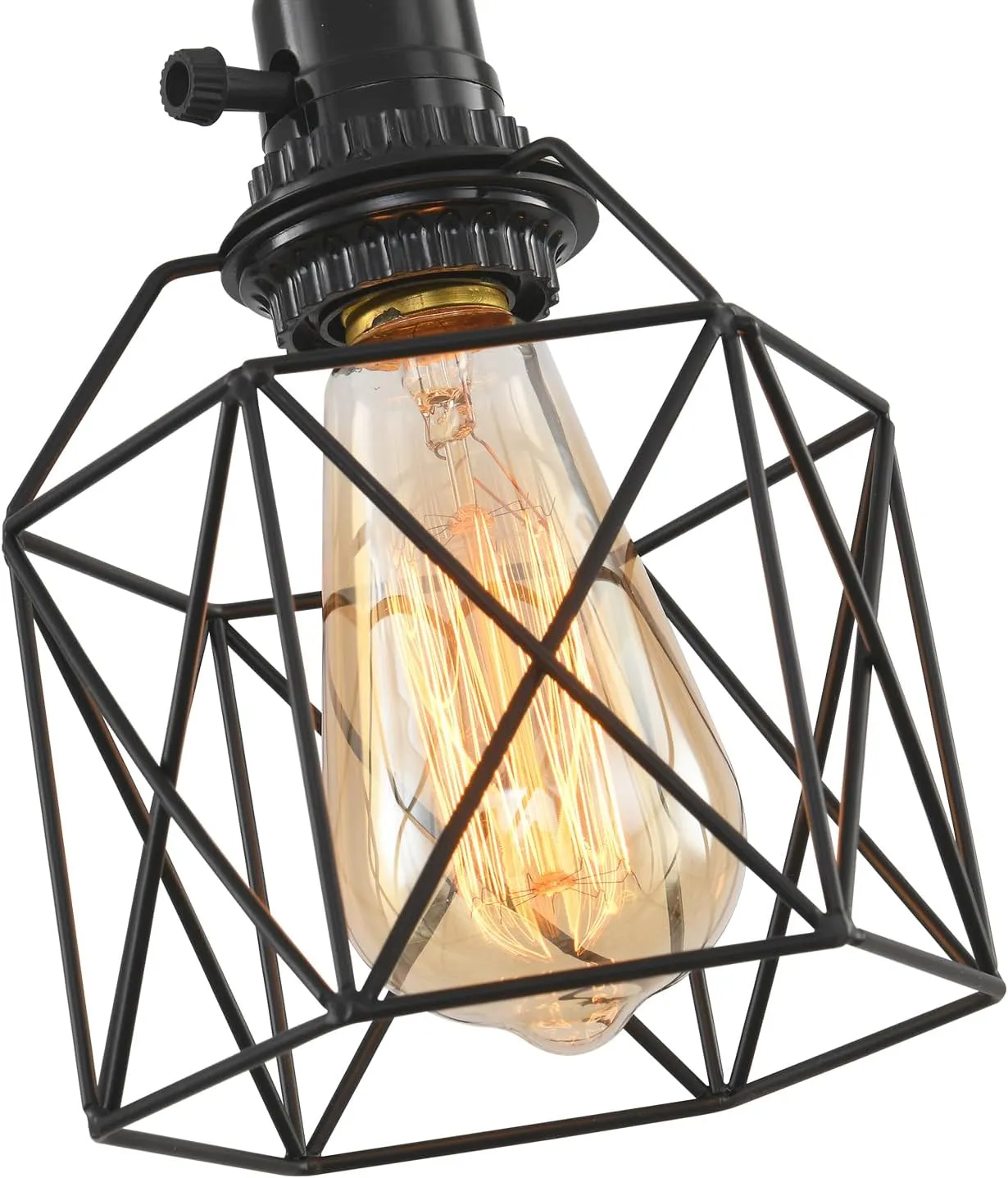 3 Light Hemp Rope Plug in Pendant Light Rattan Hanging Lights with Plug in Cord with Woven Hemp Rope Lamp Shade, Hanging Lights with Plug in Cord Hemp Rope Hanging Lamp