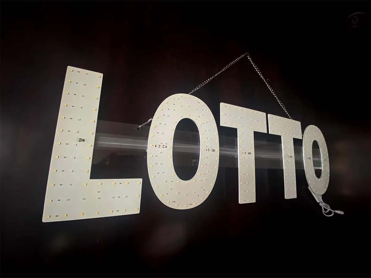 30"x10" Large LED LOTTO Signs for Business Super Bright LED Open Sign for Lottery Shop Lottery Retailer Business Shop Store Decor