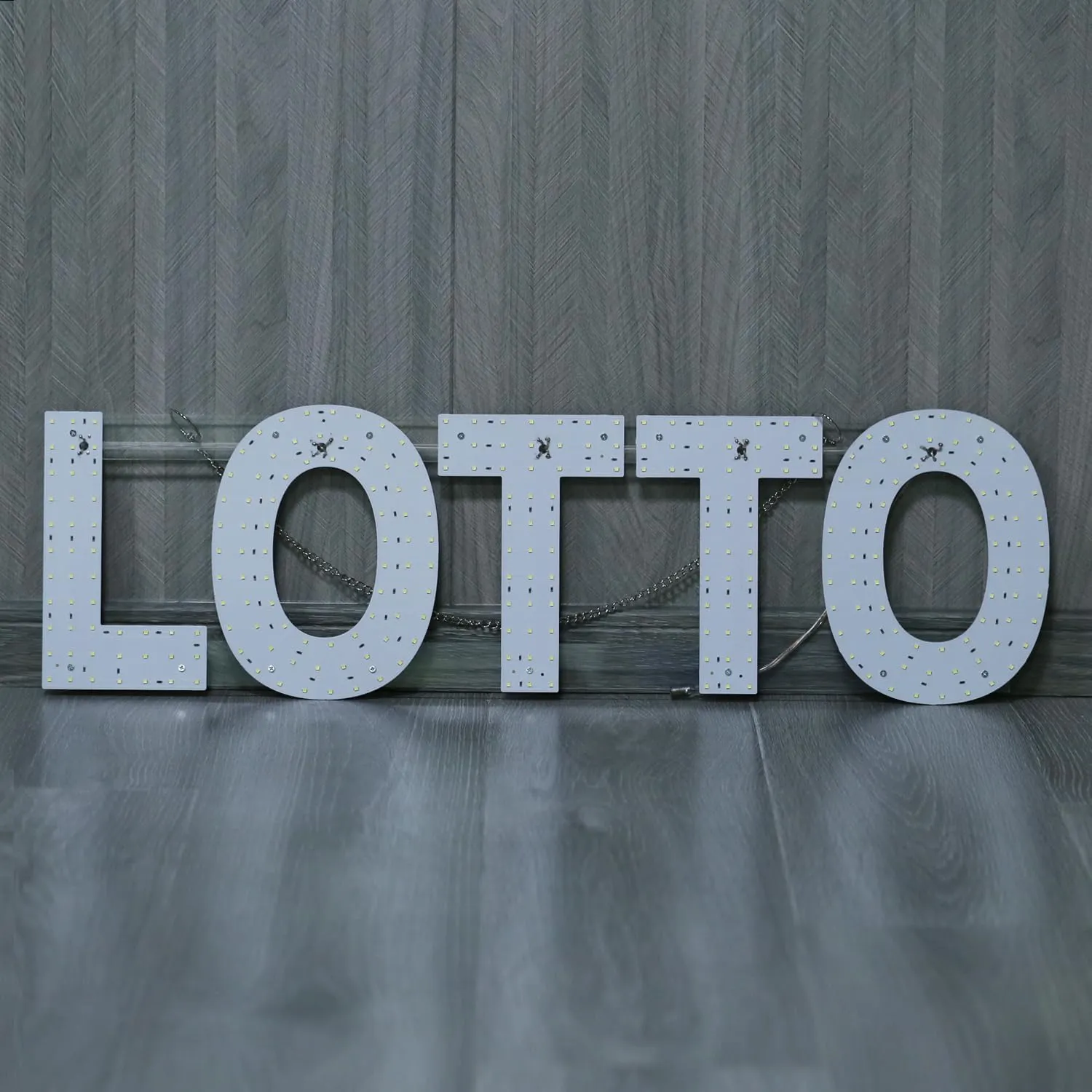 30"x10" Large LED LOTTO Signs for Smoke Shops, Super Bright Unique Design LOTTO Sign with Hanging Installation, High Visibility LOTTO Sign for Stores Retail Shops Window (White)