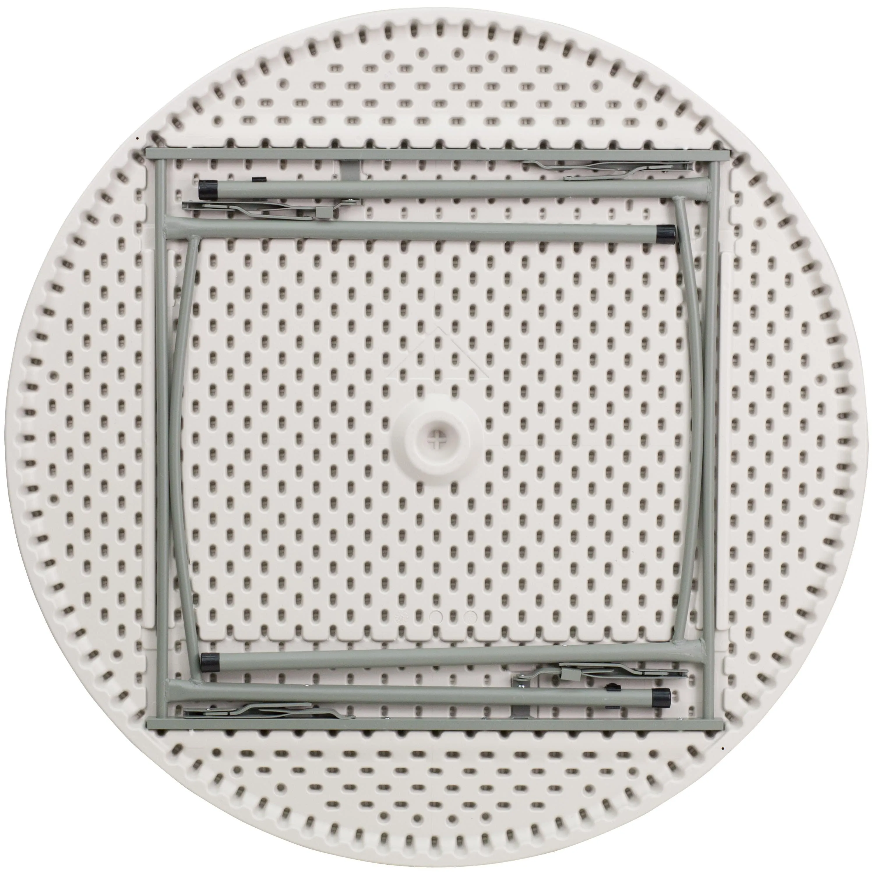 4-Foot Round Plastic Folding Table