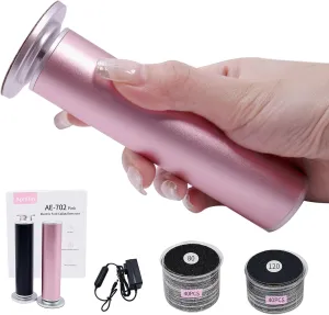 4.8IN Longer Electric Foot Callus Remover with 80pcs Sandpaper Discs, Professional Aluminum Callus Remover for Feet, Stepless Speed Control Pedicure Tools for Dead Skin