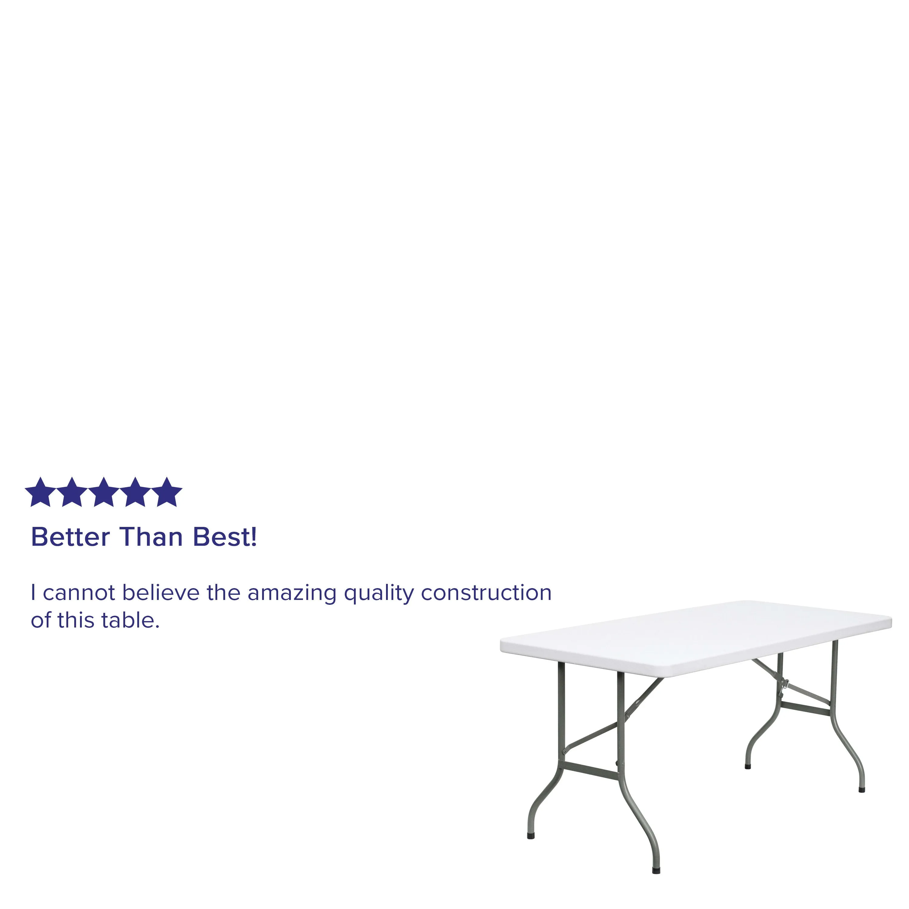 5-Foot Plastic Folding Table