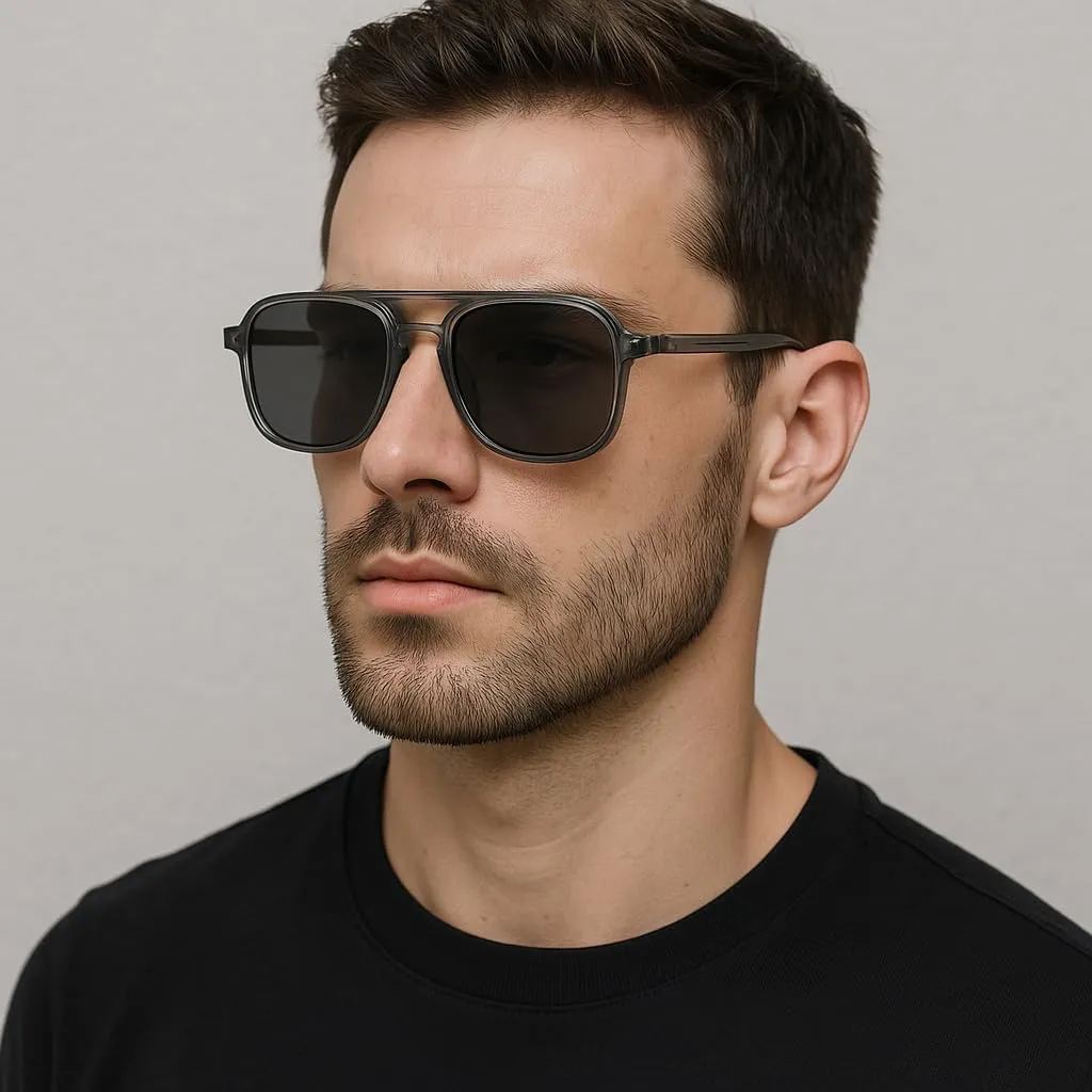 5 Pcs Pair Eyewear Magnetic Clip On Sunglasses Interchangeable Polarized Tinted Lenses for Men and Women Unique Gift Stick-on Trendy Fashion Magnetic Sunglasses