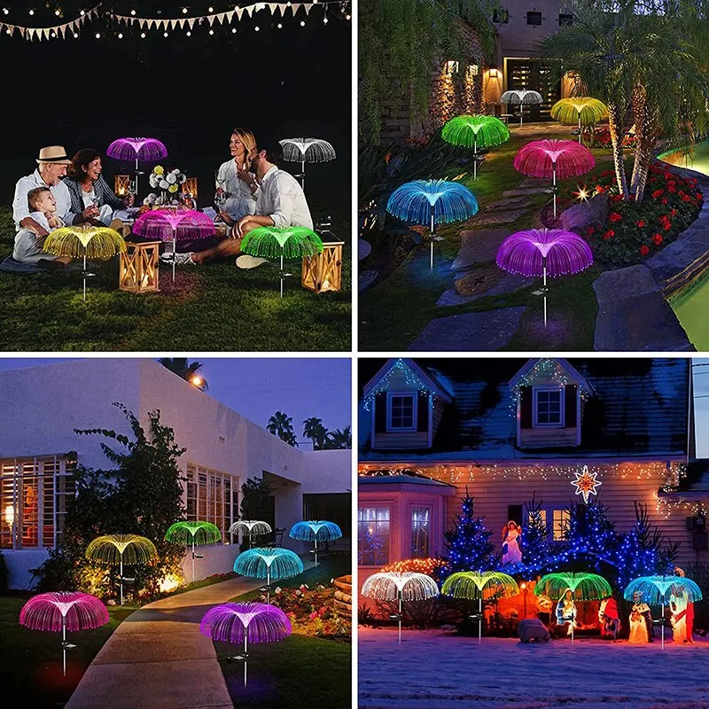 7 Color outdoor lamp Solar Led Jellyfish Lamp Waterproof