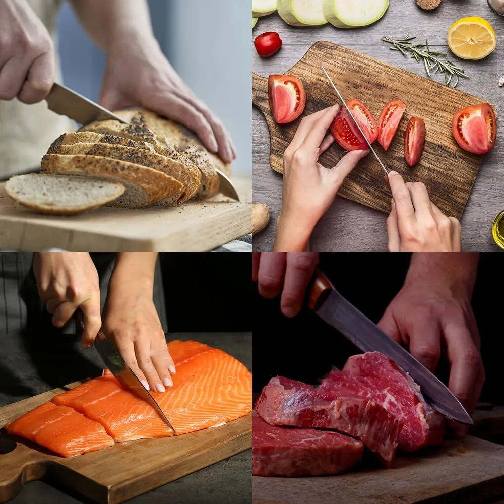 7PCS Kitchen Knife Set, Professional Japanese Chef Knives with High Carbon Stainless Steel Ultra, Sharp Aikido Knife Set for Cooking Meat, Fruits, Vegetables.