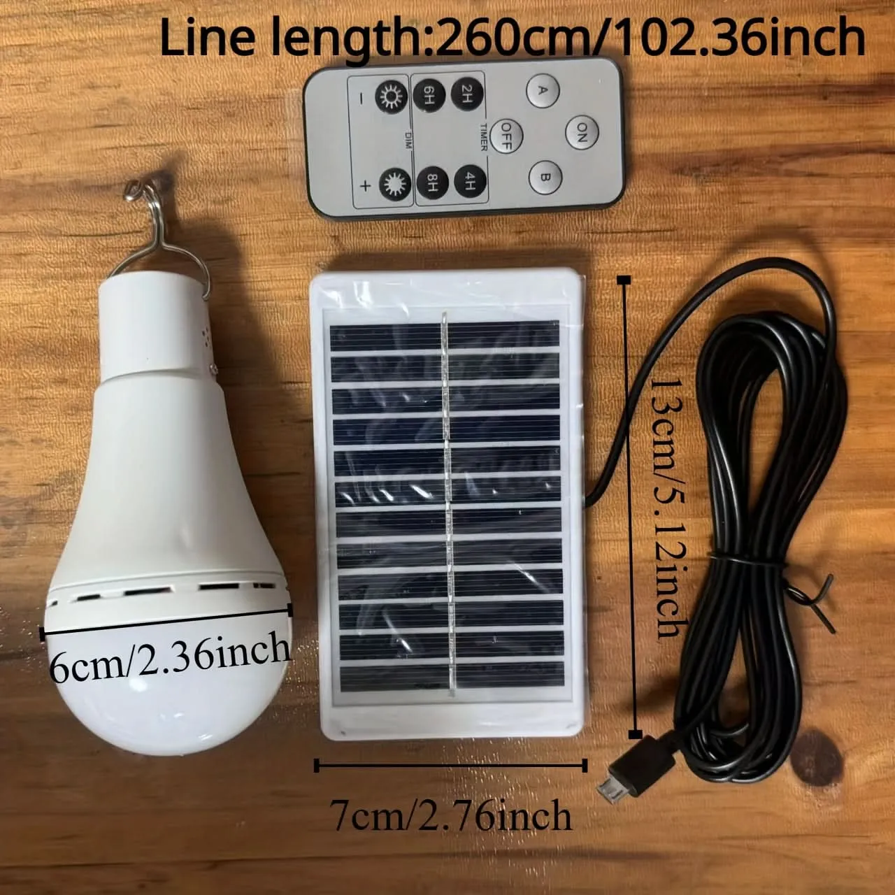 7W Solar LED Light Bulb with Remote
