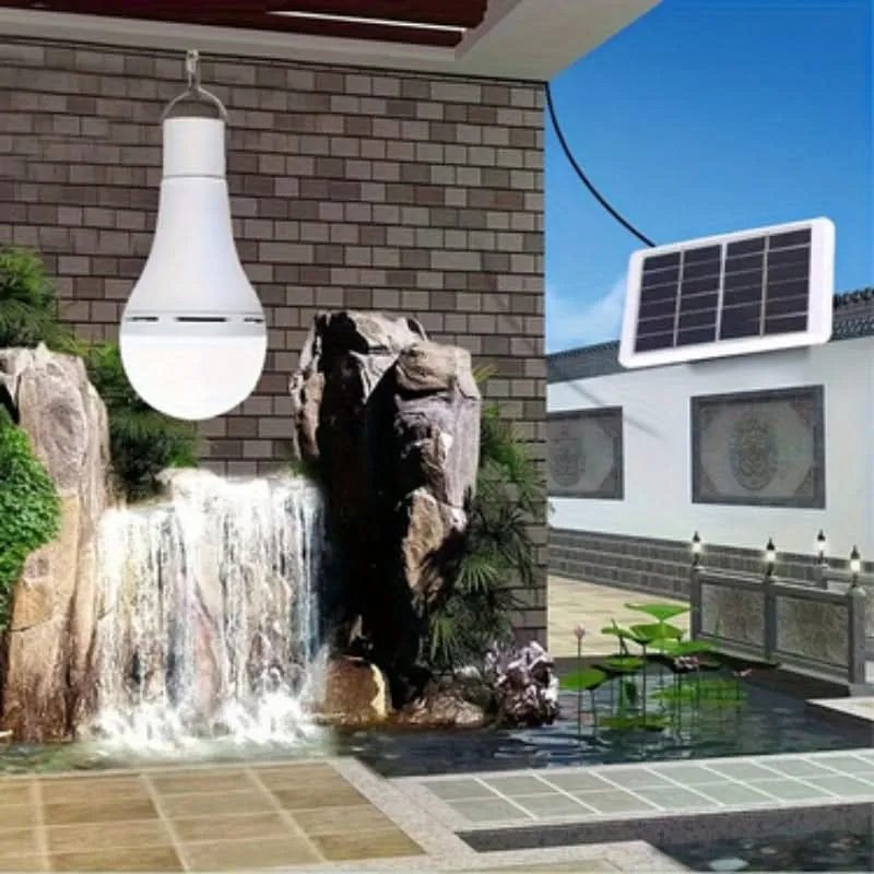 7W Solar LED Light Bulb with Remote