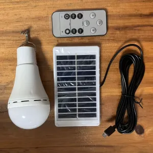 7W Solar LED Light Bulb with Remote