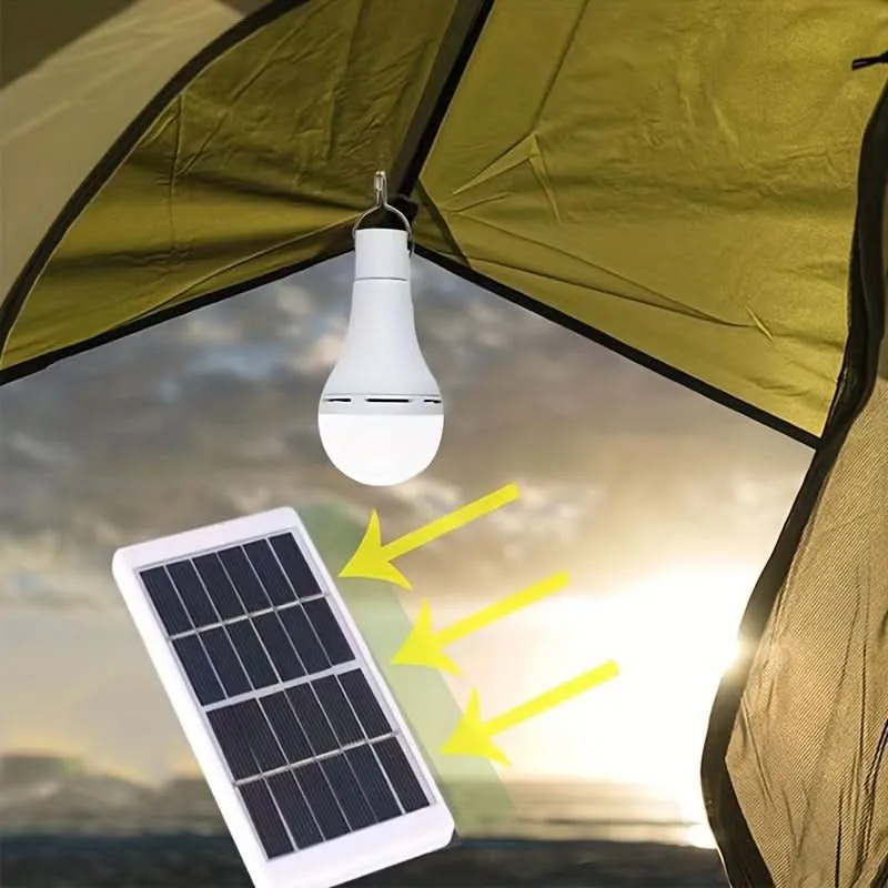7W Solar LED Light Bulb with Remote