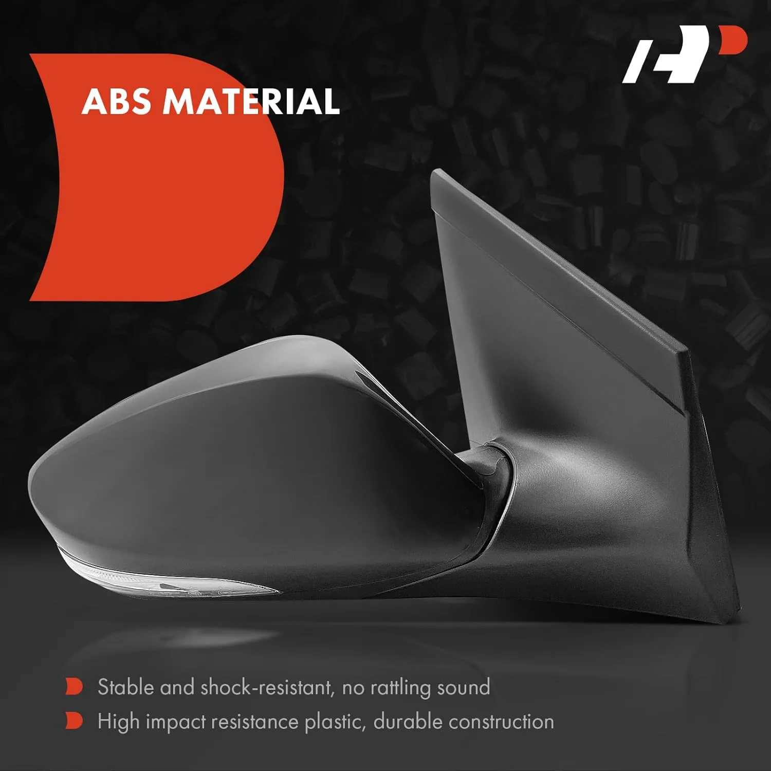 A-Premium Passenger Side Power Door Mirror - Compatible with Hyundai Elantra GT 2013 2014 2015 2016 2017 - Heated Manual Folding Black Outside Rear View Mirror with Turn Signal