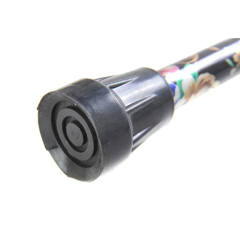 Adjustable Foldable Floral Metal Walking Stick - Lightweight and Telescopic