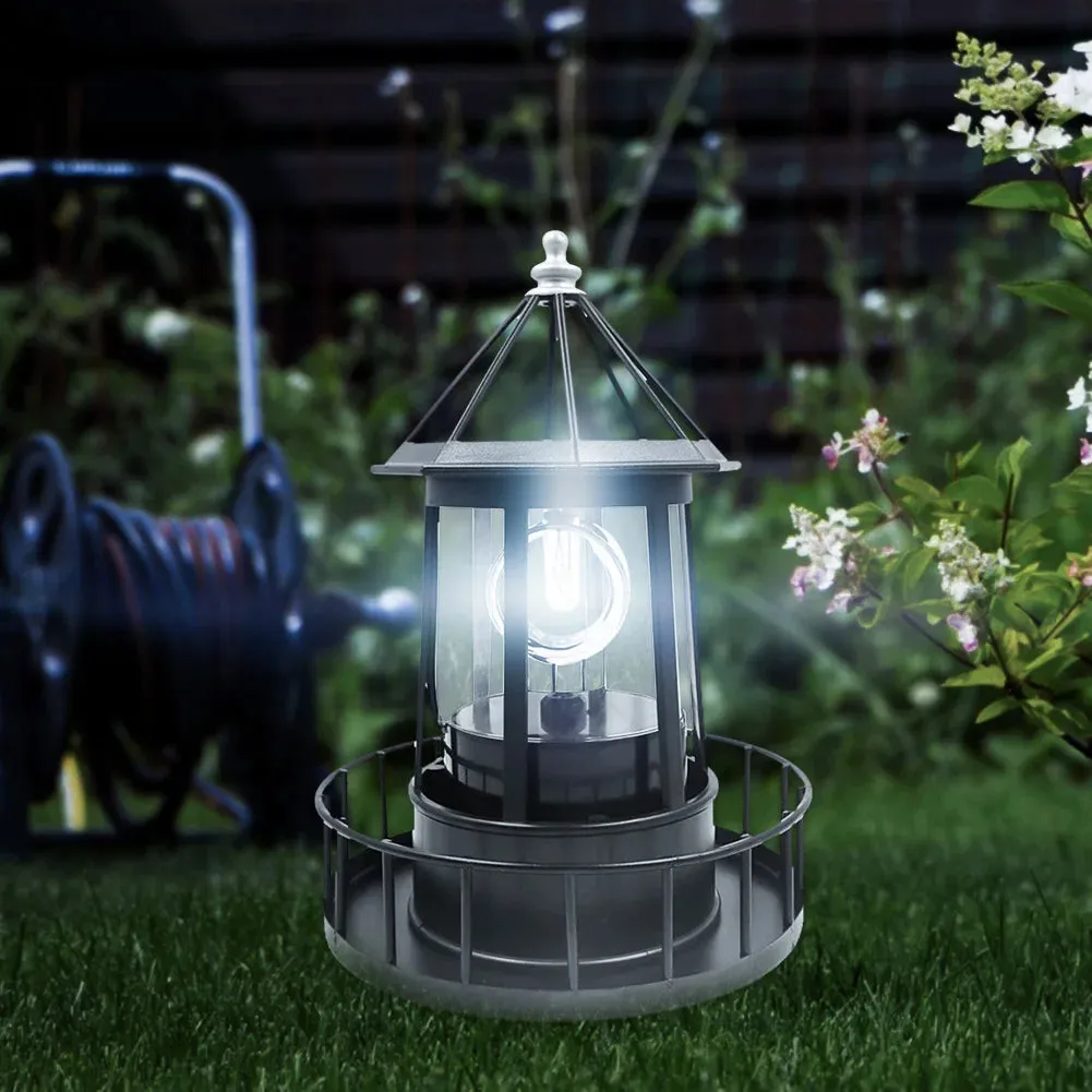 Adjustable Solar-Powered LED Lighthouse for Garden - Decorative Solar Lighthouse for Outdoor Areas