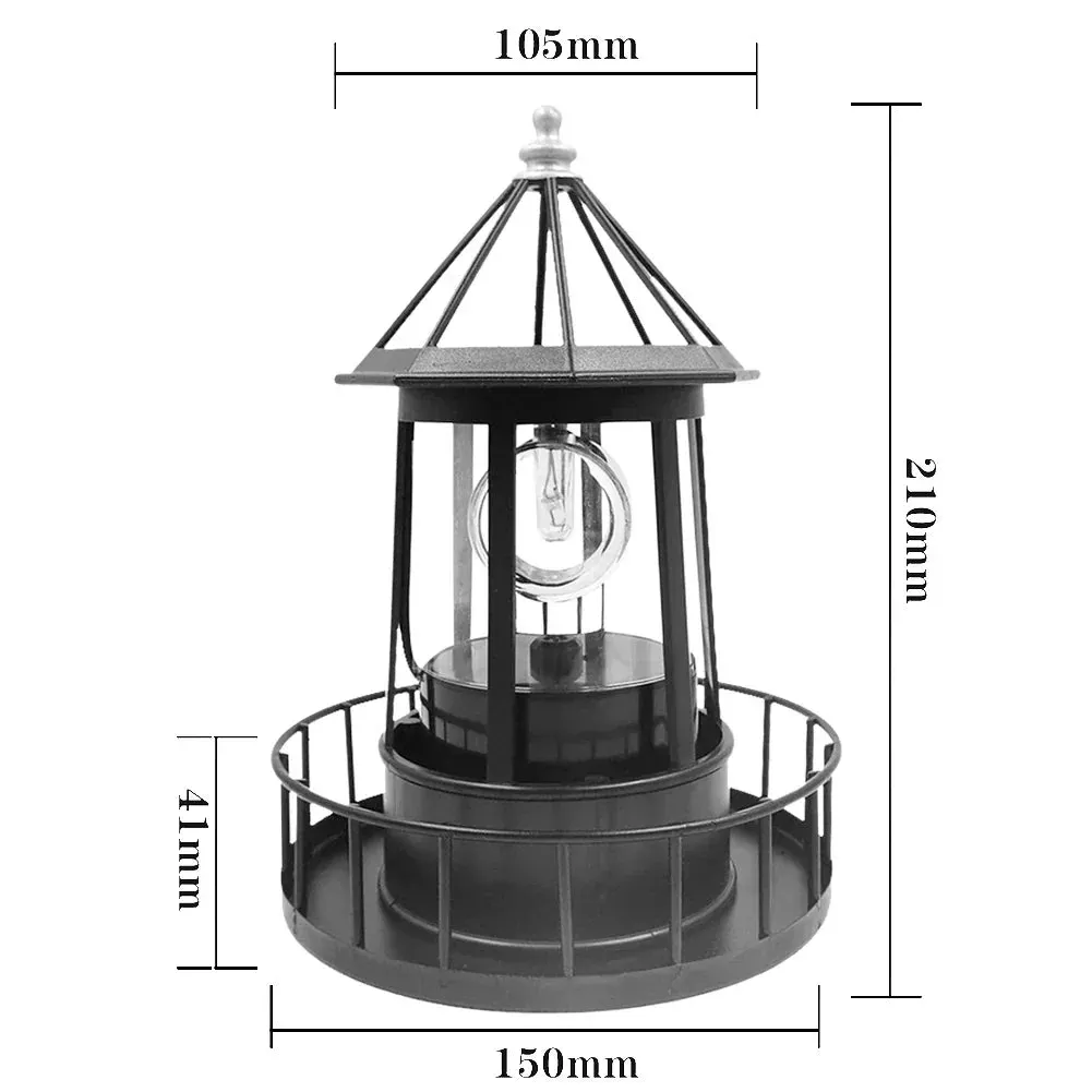 Adjustable Solar-Powered LED Lighthouse for Garden - Decorative Solar Lighthouse for Outdoor Areas