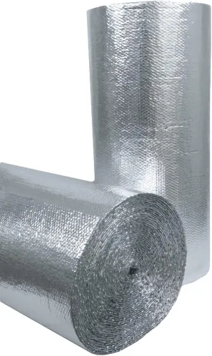 AES US Energy Products 400sqft XTEMP 48" x100' Foil Insulation Double Bubble Reflective Insulation Solid Vapor Barrier 1/4 Thick Residential Commercial