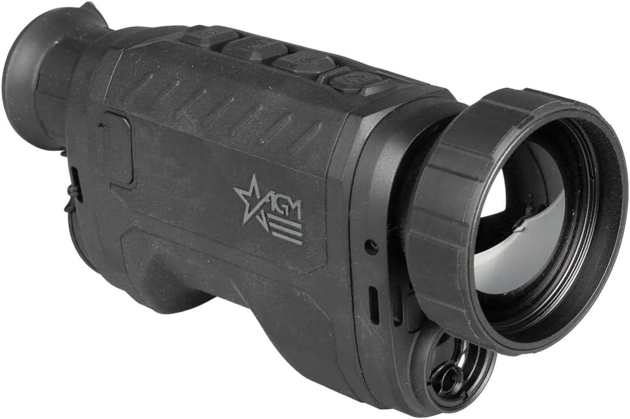 AGM Global Vision ReachIR LRF Thermal Imaging Monocular with 1000m Built-in Laser RangeFinder, 12 Micron Heat Vision IR monocular with LRF for Hunting