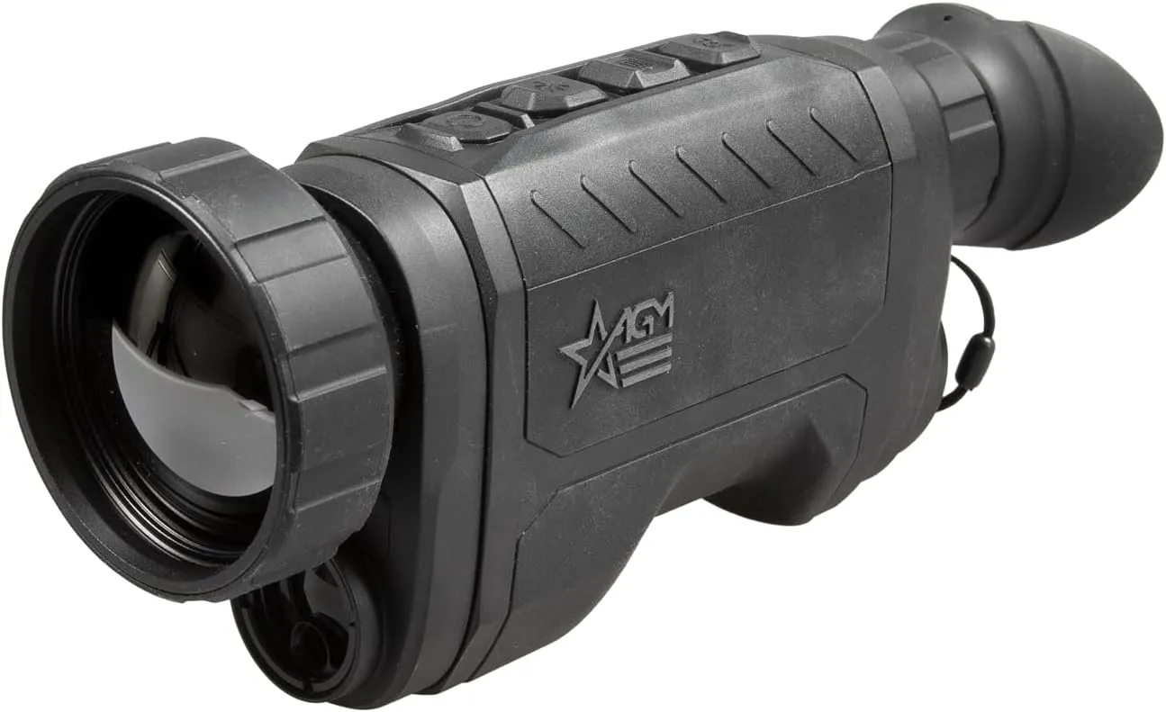 AGM Global Vision ReachIR LRF Thermal Imaging Monocular with 1000m Built-in Laser RangeFinder, 12 Micron Heat Vision IR monocular with LRF for Hunting