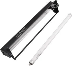 Aiicioo T5 UVB Lighting Combo Kit - 12" Light Fixture Desert 10.0 Terrarium Hood Light Fixture & High Output T5 HO UVB Bulb for Reptiles Chameleon Gecko (watts, 8)