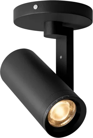 Aisilan Black LED Zoomable Ceiling Spotlight 12W Dimmable Adjustable Beam Angle 10-55° Swivelable Angle CRI 97 Matt Aluminum Directional Accent Lamp for Corridor Mural Living Room, Warm White 3000K
