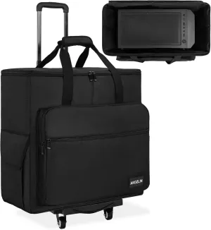 AKOZLIN Rolling Desktop Gaming Computer Tower PC Carrying Case with Detachable Cart Travel Storage Bag for Host, Keyboard and Mouse with Portable Dolly