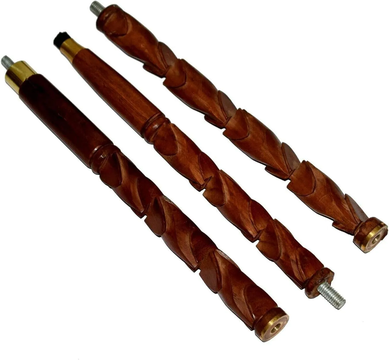 ALFAMART HT Unique Hand-Carved Wooden Walking Stick – 34-Inch Folding Design with Artistic Details for Travelers and Enthusiasts(Handle not Include)