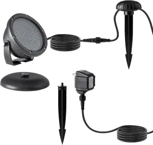 Alpine Corporation 8 Watt Outdoor 120 Warm White LED Lights for Ponds, Fountains, and Water Landscapes