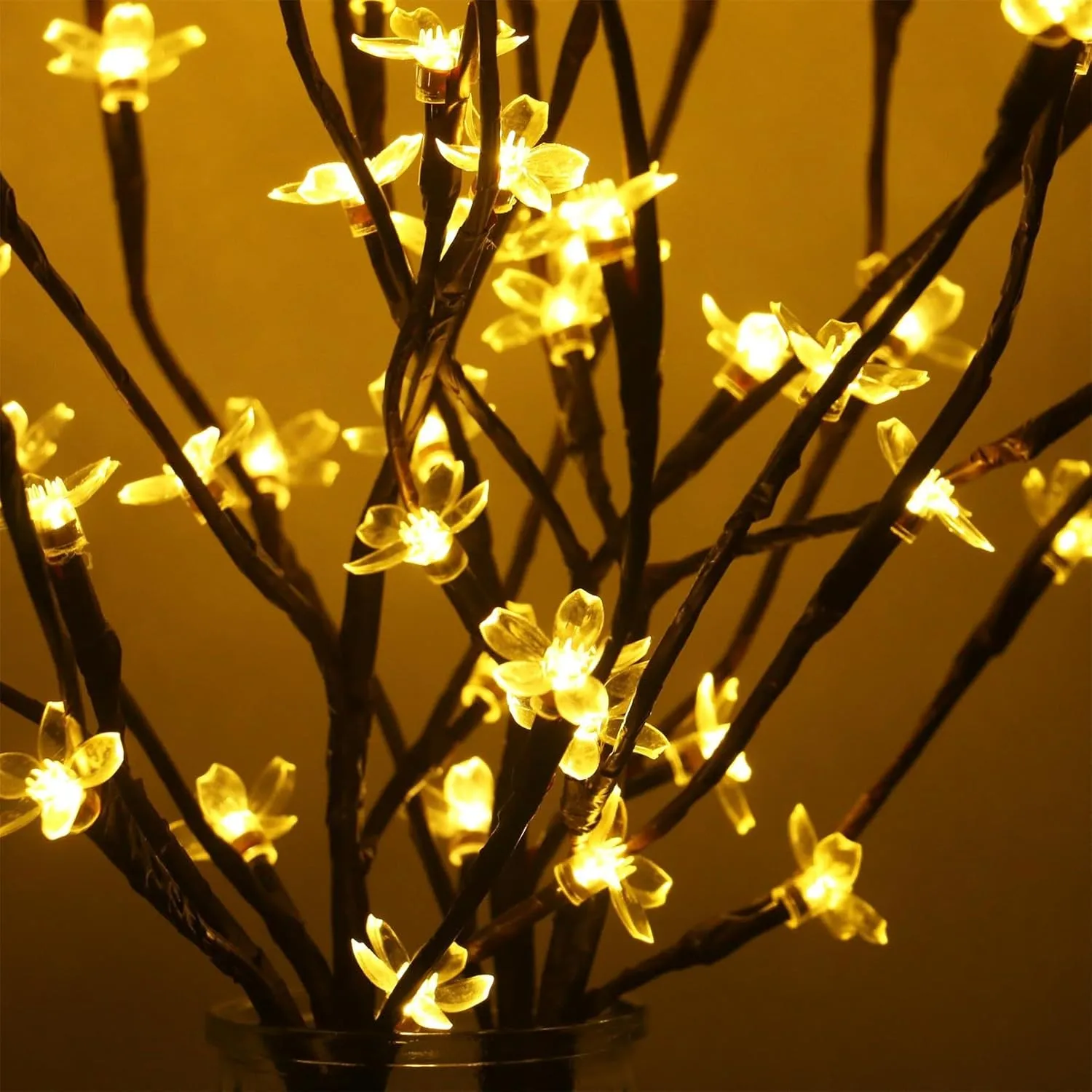 AMARS 2 Pack Lighted Prelit Twig Tree Branches Lights, Battery Operated, Room Decor LED Cherry Blossoms Lamp Christmas Holiday Decorative Sticks Vase Filler for Home Decoration (29.5inch)