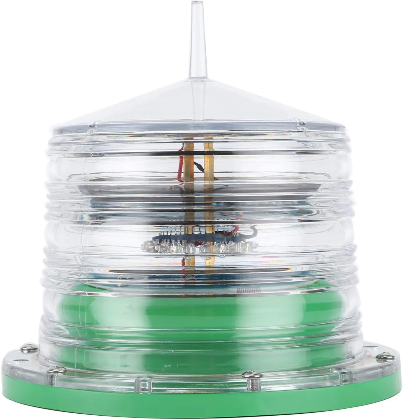 Aramox Barge Safety Beacon Light, IP68 Waterproof Solar Ship Beacon Light Barge LED Navigation Flashing Floating Marine Boat Accessory