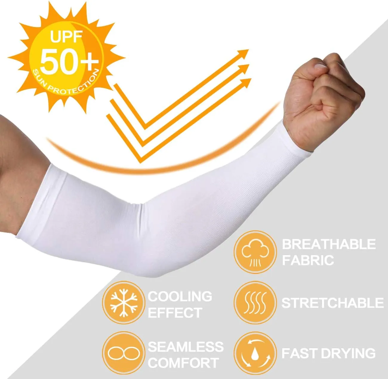 Arm Sleeves for Men Women: Sleeves to Cover Arms for Tattoo Cover Up - 4 Pairs UV Sun Protection UPF 50 Cooling Sports Sleeve