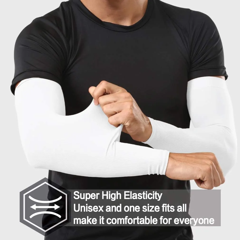 Arm Sleeves for Men Women: Sleeves to Cover Arms for Tattoo Cover Up - 4 Pairs UV Sun Protection UPF 50 Cooling Sports Sleeve