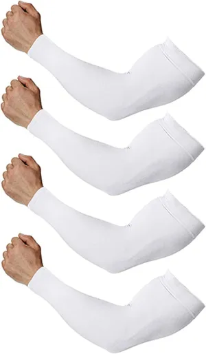 Arm Sleeves for Men Women: Sleeves to Cover Arms for Tattoo Cover Up - 4 Pairs UV Sun Protection UPF 50 Cooling Sports Sleeve