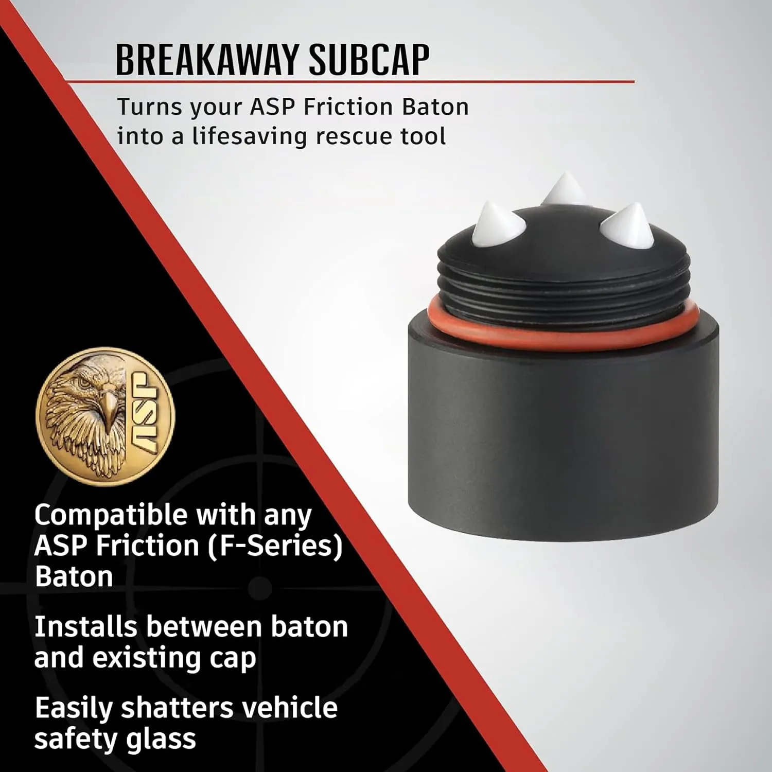 ASP Breakaway Baton Attachment, Glass Breaking Accessories for Police and Law Enforcement