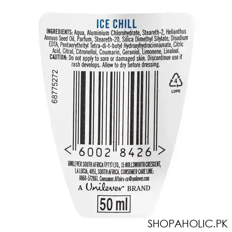 Axe Ice Chill 48 Hours Lasting Anti Sweat Anti-Perspirant Roll On, 50ml