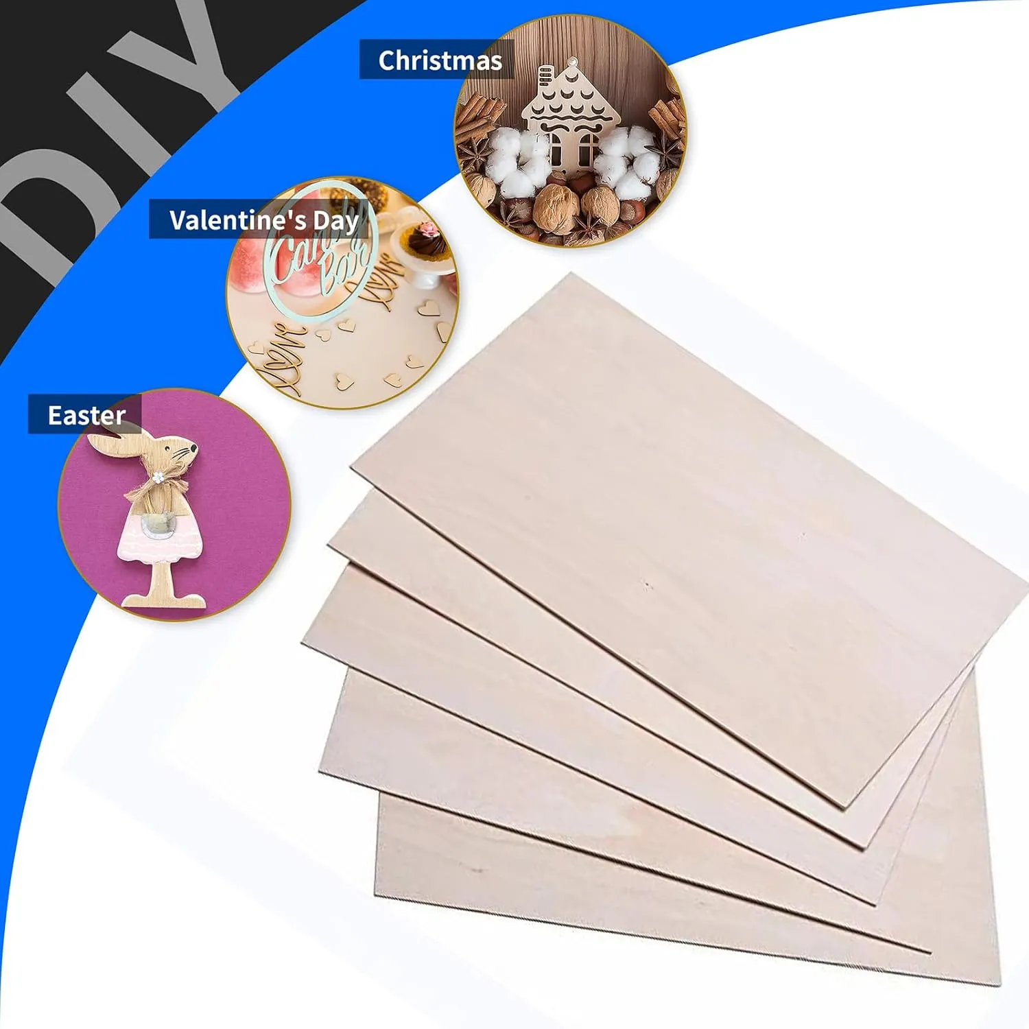 Basswood Sheets 12"x12"x1/8", 3mm Basswood for Laser Cutting, Thin Plywood Board Unfinished Wood for Crafts, DIY Architectural Models Making, Wooden Engraving, Burning Product. (12)
