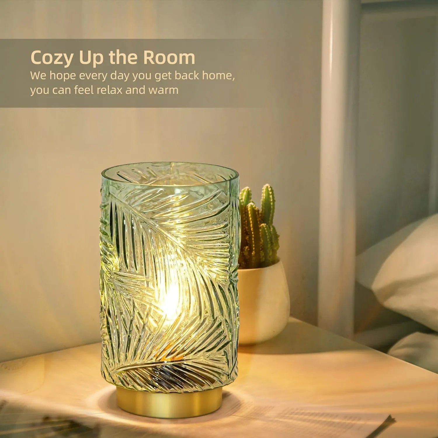 Battery Operated Table Lamp, Cordless Lamps for Home Decor, Battery Powered Nightlight with LED Bulb with Timer, Decorative Lights for Living Room Bedroom Tabletop Entryway Centerpiece Gift(Small LG)