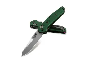 Benchmade Mini Osborne 3" Folding Knife w/ Green Aluminum & Purple Barrel Spacers