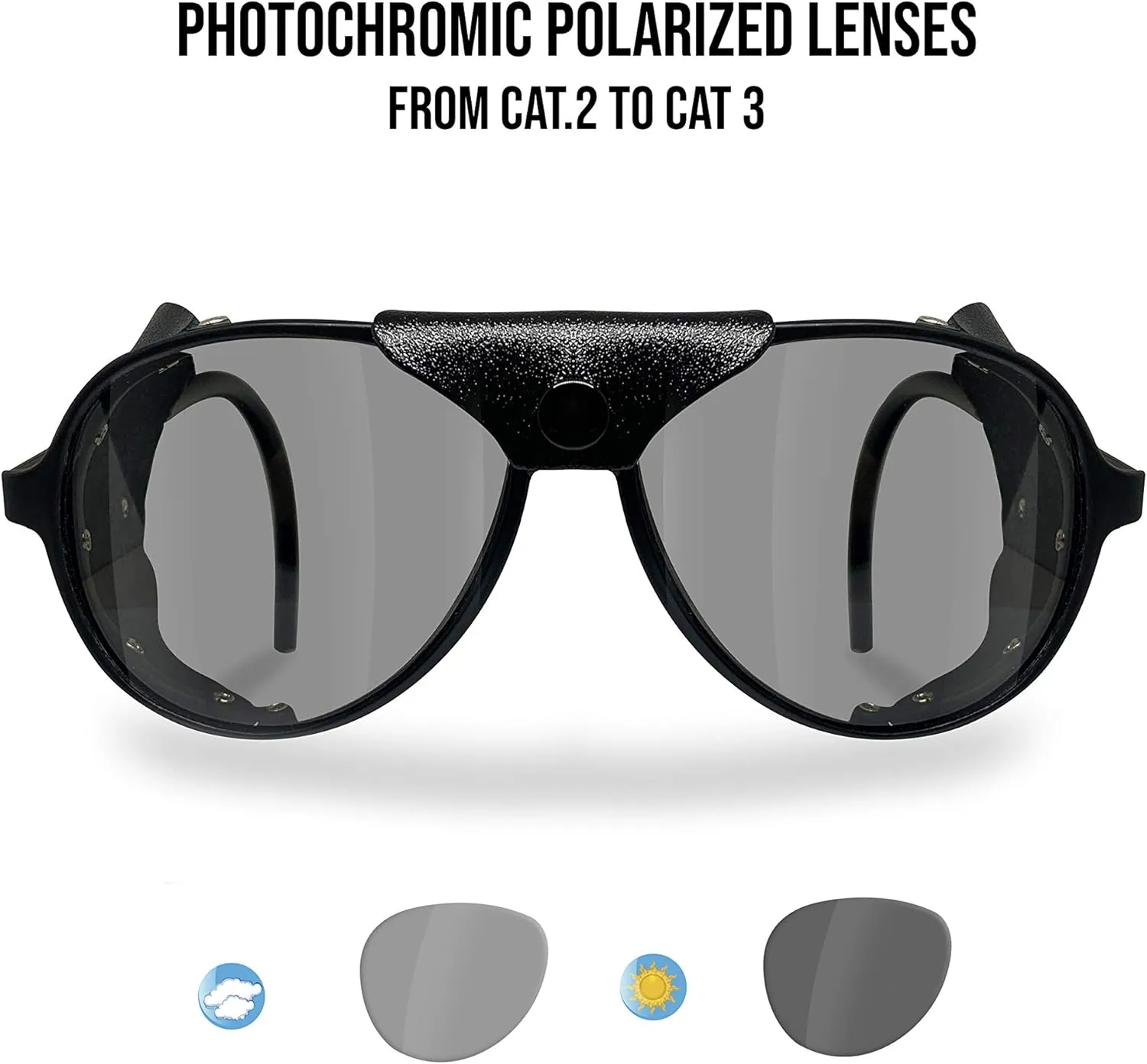 Bertoni Glacier Polarized Sunglasses for Mountain Hiking Trekking Ski mod ALPS Italy