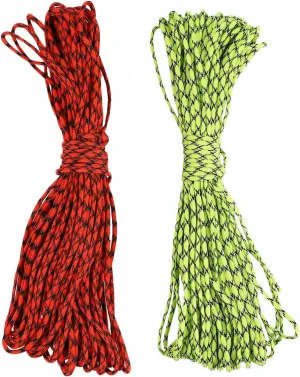 BESPORTBLE 2pcs Survival Parachute Cord Lanyard Camping Rope for Hiking Clothesline and Outdoor Activities Lightweight Fade Resistant Strong Polyester